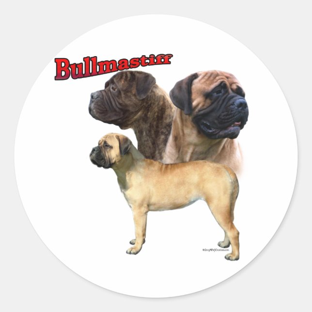Redondo Bullmastiff Trio 2 - Adesivo (Frente)