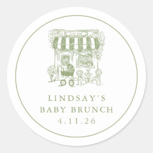 Redondo Cafe Bebe Baby Brunch Adesivo