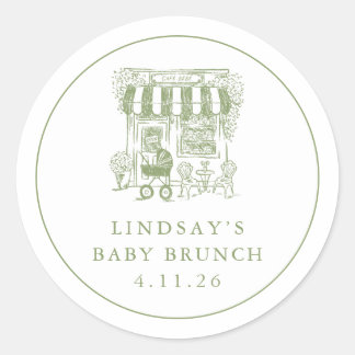 Redondo Cafe Bebe Baby Brunch Adesivo