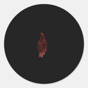 Redondo Capuz Vermelho Gótico Adesivo de Halloween Fada