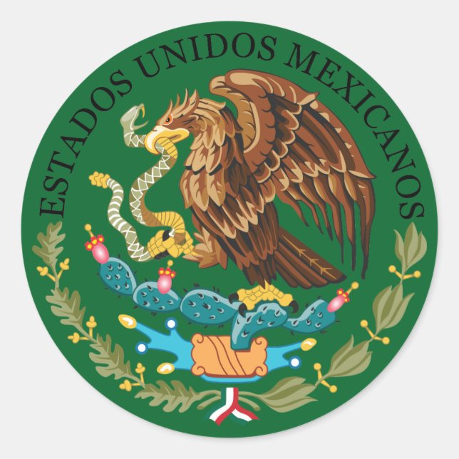 Redondo Casaco do México para o Adesivo da Ronda de Armas (Frente)