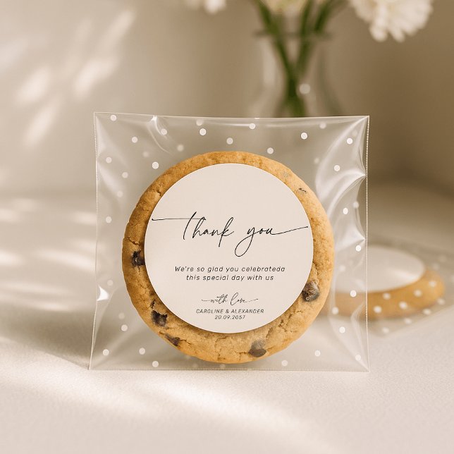 Redondo Casamento Obrigado adesivo (Criador carregado)