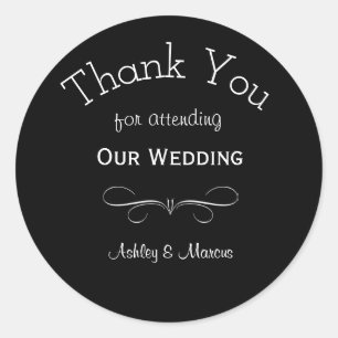 Redondo Casamento Personalizado Obrigado Com O Adesivo Red
