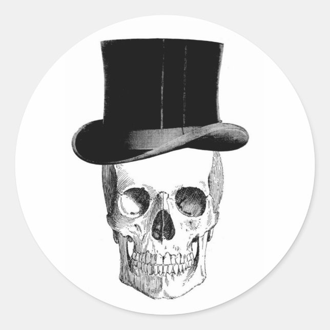 Redondo Caveira com o adesivo Tophat (Frente)