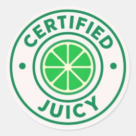 Redondo Certified Juicy™ – Adesivo Círculo de Lima