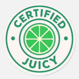 Redondo Certified Juicy™ – Adesivo Círculo de Lima