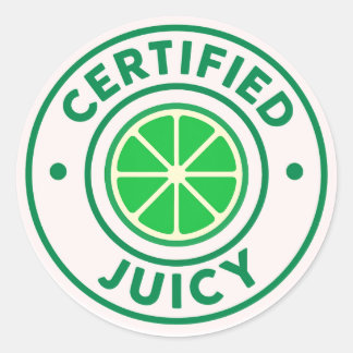 Redondo Certified Juicy™ – Adesivo Círculo de Lima