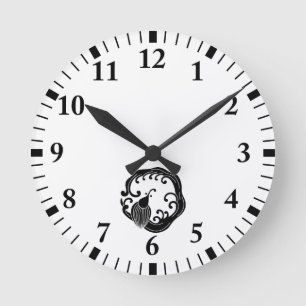 Redondo Círculo de dragão chuvoso ao redor do relógio