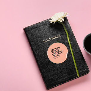 Redondo Citações do Evangelho, Adesivo de Versículo Bíblic