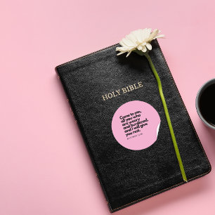 Redondo Citações do Evangelho, Adesivo de Versículo Bíblic