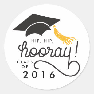 Redondo Classe Hip Hip Hooray do Adesivo de graduação 20