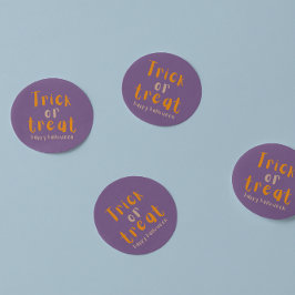 Redondo Clássico De Halloween Ou Adesivo De Tratamento