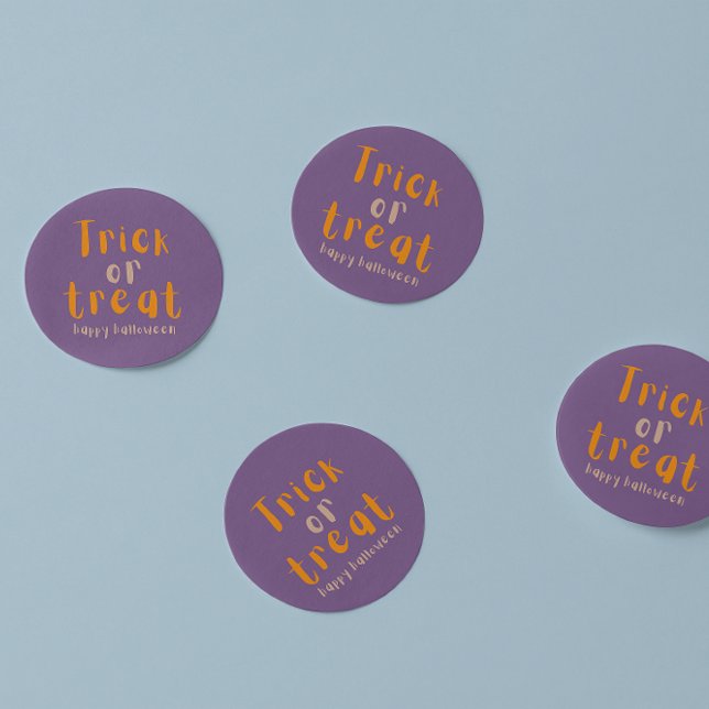 Redondo Clássico De Halloween Ou Adesivo De Tratamento (Criador carregado)