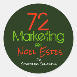 Redondo Coleção de natal do adesivo do logotipo do marketi