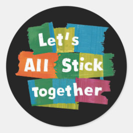 Redondo Coloque o adesivo junto