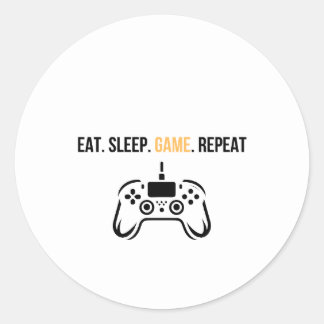 Redondo Coma Jogar Dormir Repetir Adesivo de Controle - En