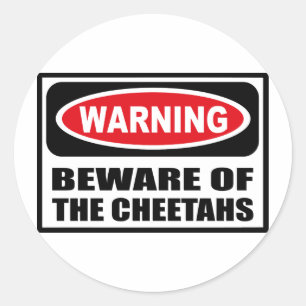 Redondo COMPORTAMENTO DE Atenção DO Adesivo DE CHEETAHS