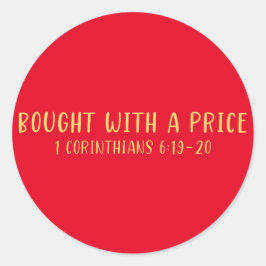 Redondo Comprado com um adesivo de preço