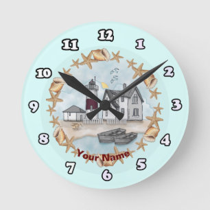 Redondo Conchas de Connecticut Relógio de Farol