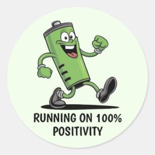 Redondo Conjunto do adesivo da bateria carregada