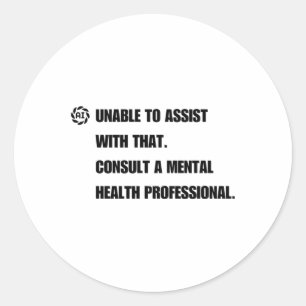 Redondo Consulte Um Profissional De Saúde Mental. Adesivo