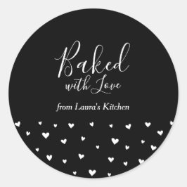 Redondo Corações Simples e Corações Feitos com o adesivo d