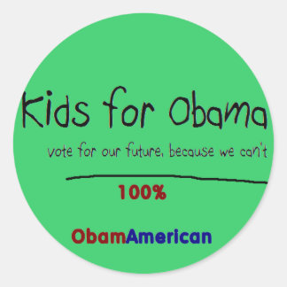 Redondo Crianças para o adesivo Obama