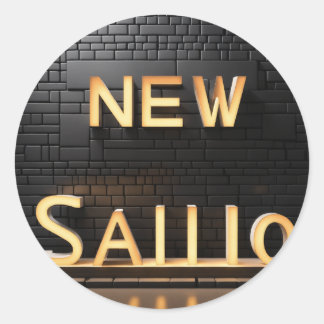 Redondo Crie o seu próprio adesivo