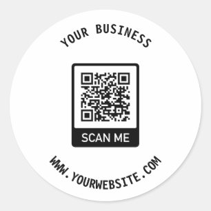 Redondo Crie seu próprio adesivo de código QR personalizad