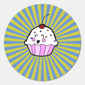 Redondo cupcake adesivo