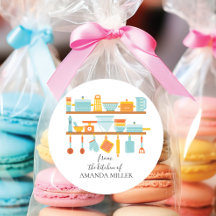 Da cozinha do adesivo retrorredondo