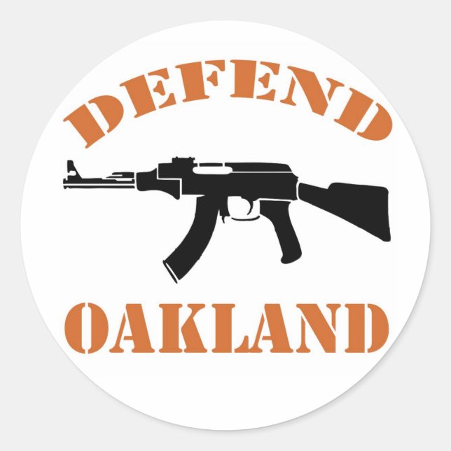 Redondo Defender o adesivo Oakland (Frente)