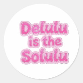 Redondo Delulu é o Solulu Adesivo Rosa com Brilho | Kawaii