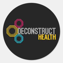 Redondo Desconstrua o adesivo de saúde