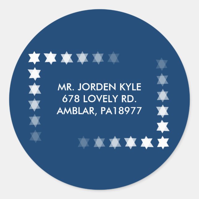 Redondo Desenvolvendo o adesivo de resposta do Bar STARS B (Frente)