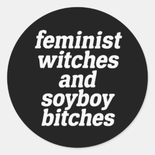 Redondo Design de Adesivo Feminista de Bruxa & Mago