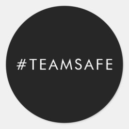 Redondo Design de Adesivo Preto da Vacina Team Vax Pro