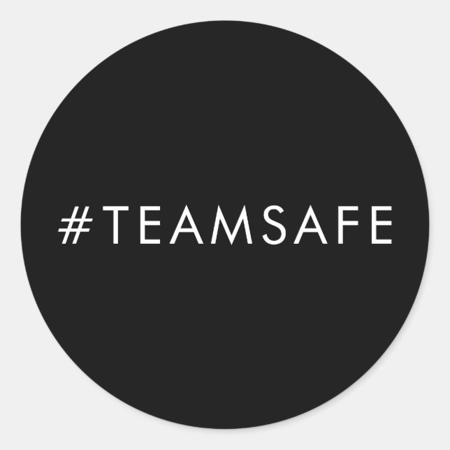 Redondo Design de Adesivo Preto da Vacina Team Vax Pro (Frente)