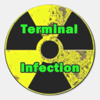 Design do adesivo de radiação de infecção terminal