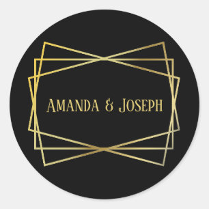 Redondo Design Preto do Médio - Adesivo em Círculo