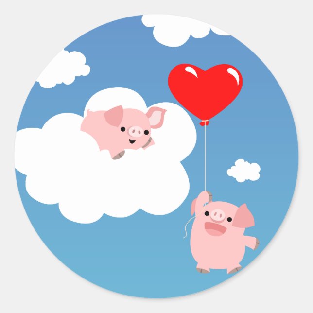 Redondo Dia de os namorados: O adesivo das Asas do Amor (Frente)