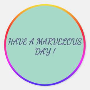 Redondo Dia Maravilhoso Adesivo Vibrações Positivas