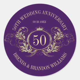 Redondo Dourada e prata com um adesivo quadrado