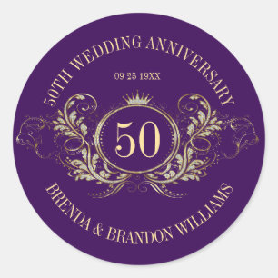 Redondo Dourada e prata com um adesivo quadrado