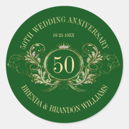 Redondo Dourada e prata com um adesivo quadrado