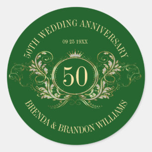 Redondo Dourada e prata com um adesivo quadrado