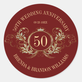 Redondo Dourada e prata com um adesivo quadrado