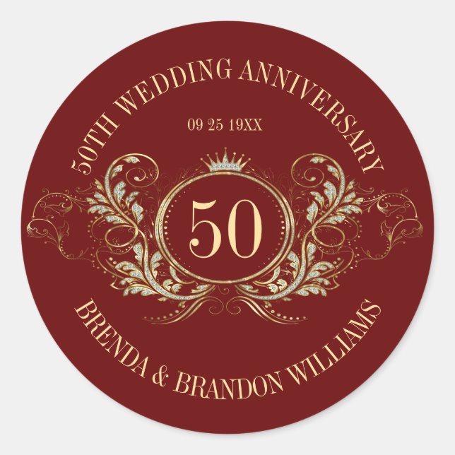 Redondo Dourada e prata com um adesivo quadrado (Frente)