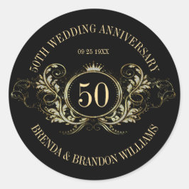 Redondo Dourada e prata com um adesivo quadrado