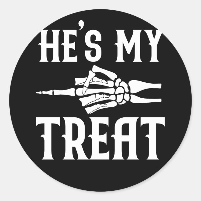 Redondo Ele é o meu adesivo de esqueleto de tratamento (Frente)